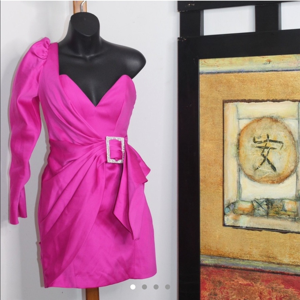 HOUSE OF CB ‘Chiara' Satin Dress ; Size XS-US 2-4